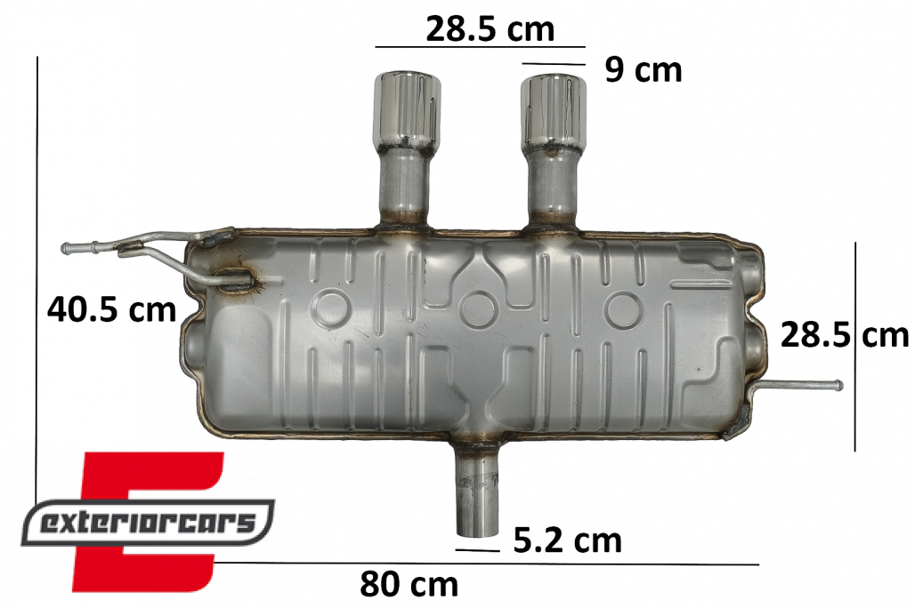 Kompletan ispušni sustav R32 R20 dizajn (chrome) / VW Golf 5 R32 (2003-2007) Golf 6 R20 (2008-2013) - Slika 5