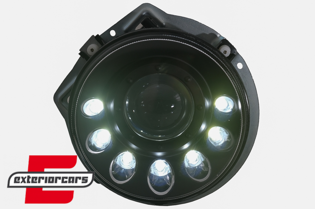 LED prednji farovi Sekvencijalni Dinamički žmigavci (crna) / Mercedes G-klasa W463 (1989-2012) - Slika 5