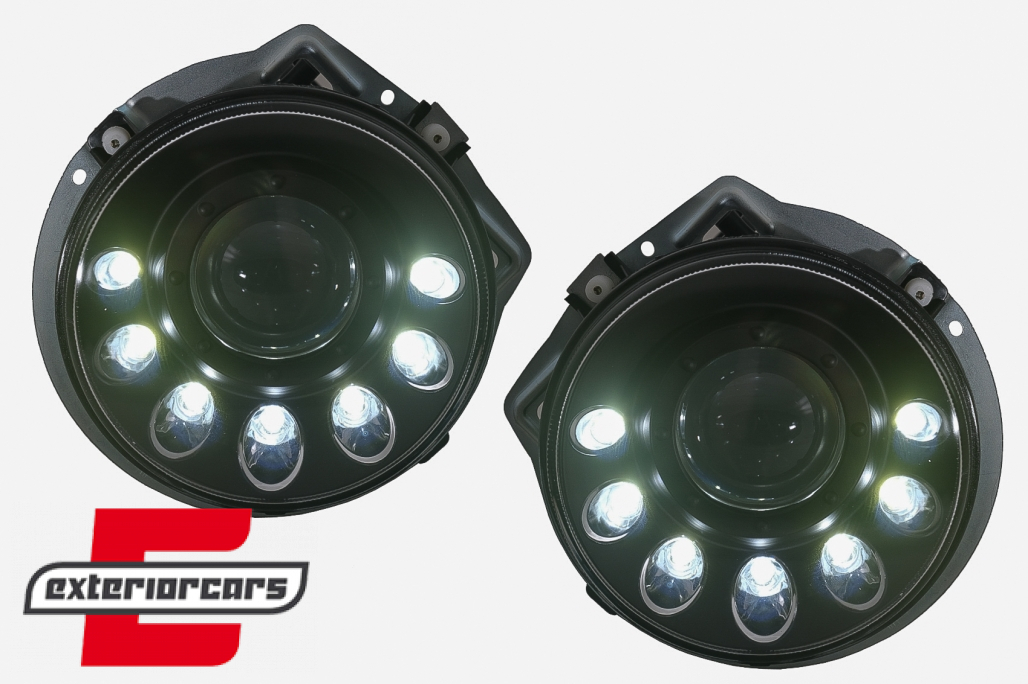 LED prednji farovi Sekvencijalni Dinamički žmigavci (crna) / Mercedes G-klasa W463 (1989-2012) - Slika 6