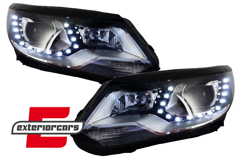 Prednja svjetla LED DRL Xenon dizajn / VW Tiguan Mk1 Facelift (2012-2015) - Slika 4