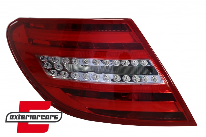 LED stražnja svjetla (crvena/kristal) / Mercedes C-klasa W204 limuzina (2007-2010) - Slika 2