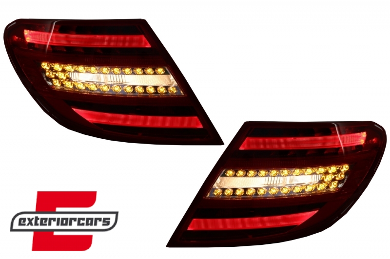 LED stražnja svjetla (crvena/kristal) / Mercedes C-klasa W204 limuzina (2007-2010) - Slika 6
