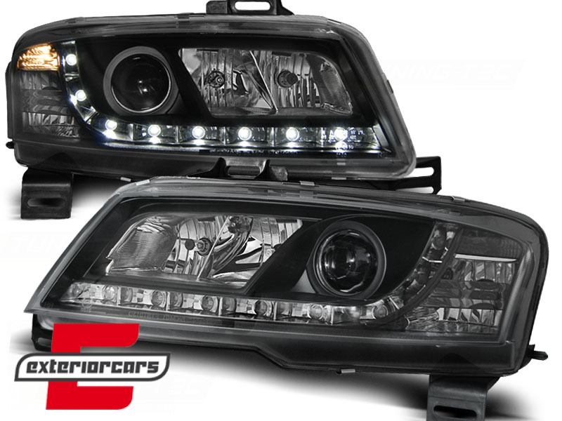 Prednja svjetla LED DayLight (crna) / Fiat Stilo 3p (2001-2008)