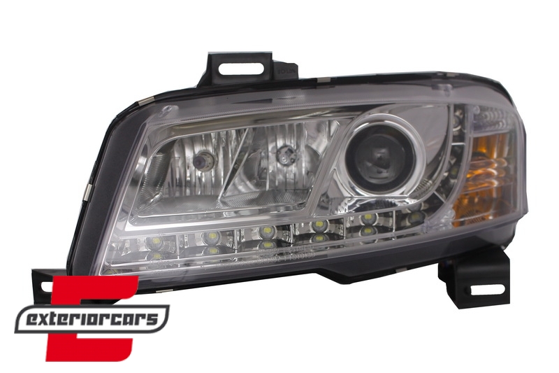 Prednja svjetla LED DayLight (chrome) / Fiat Stilo 3p (2001-2008) - Slika 3