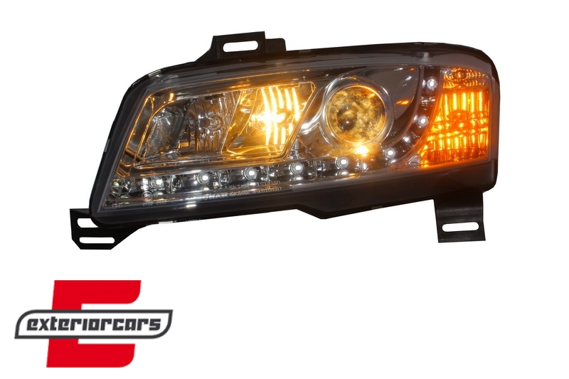 Prednja svjetla LED DayLight (chrome) / Fiat Stilo 3p (2001-2008) - Slika 4