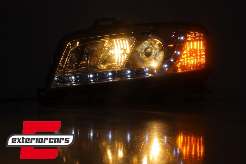 Prednja svjetla LED DayLight (chrome) / Fiat Stilo 3p (2001-2008) - Slika 5