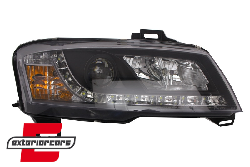 Prednja svjetla LED DayLight (crna) / Fiat Stilo 3p (2001-2008) - Slika 2