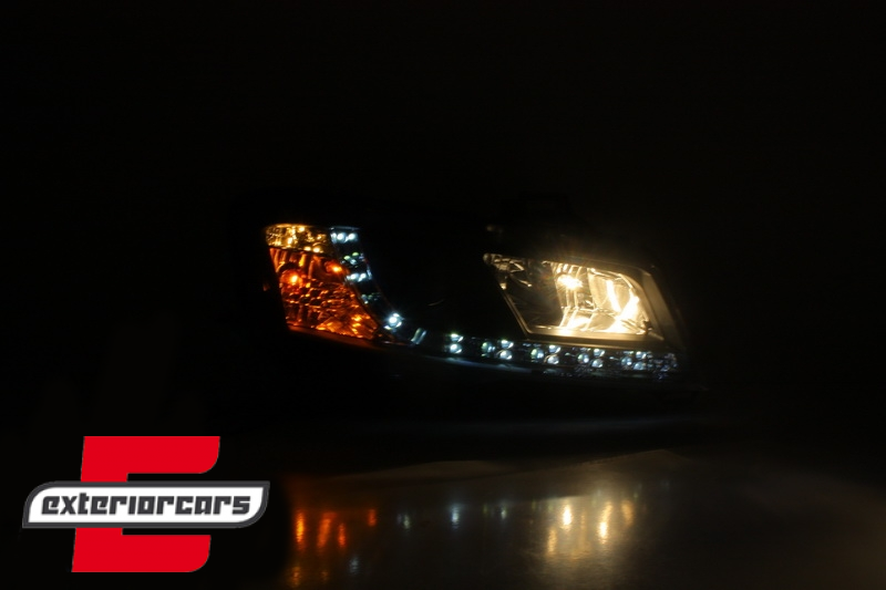 Prednja svjetla LED DayLight (crna) / Fiat Stilo 3p (2001-2008) - Slika 6
