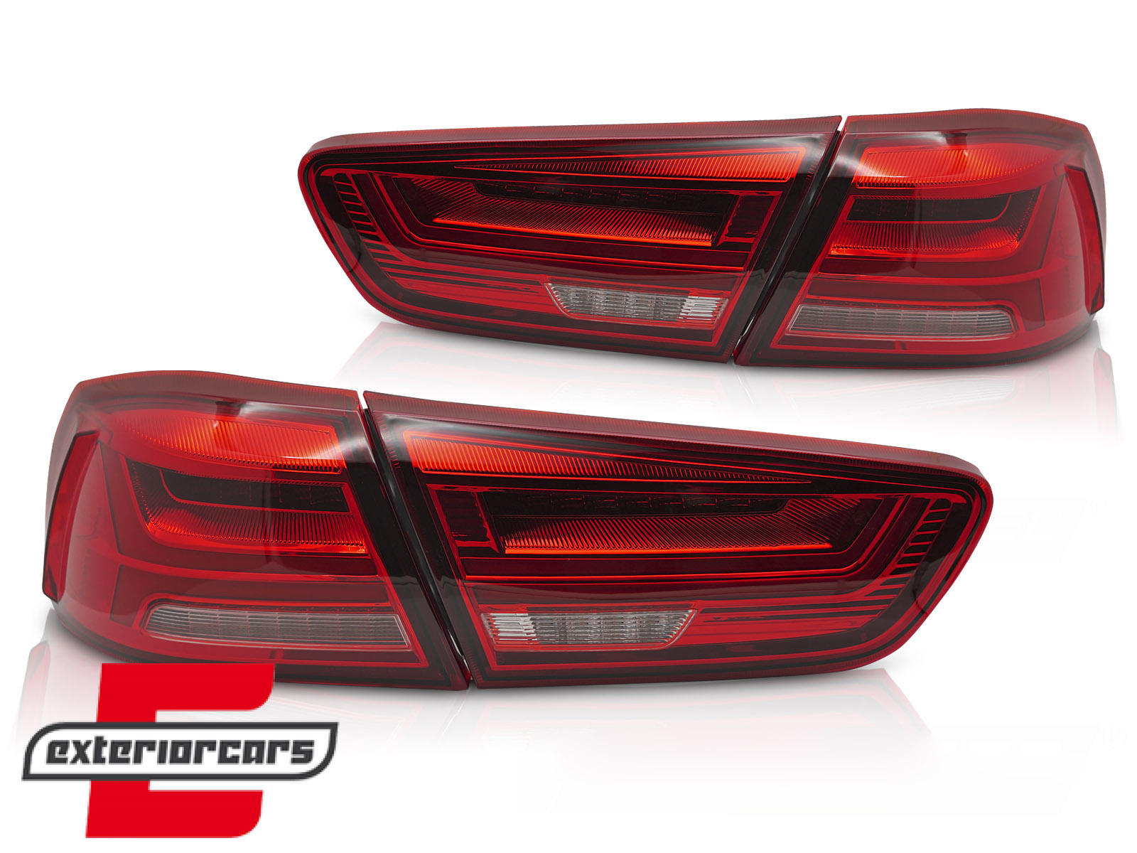 Full LED stražnja svjetla SEQ žmigavci (crvena) / Mitsubishi Lancer 8 limuzina (2007-2017) - Slika 2