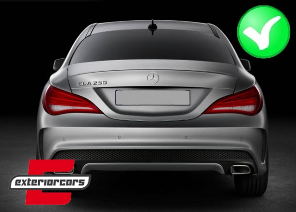 Difuzor zraka & nastavci auspuha AMG dizajn (crna/srebrna) / Mercedes CLA W117 (2013-2018) - Slika 12
