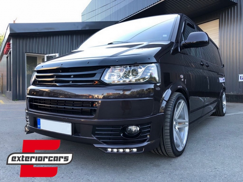 Prednji nastavak branika LED DRL Sportline dizajn / VW Transporter Multivan Caravelle T5 T5.1 Facelift (2010-2015) - Slika 5