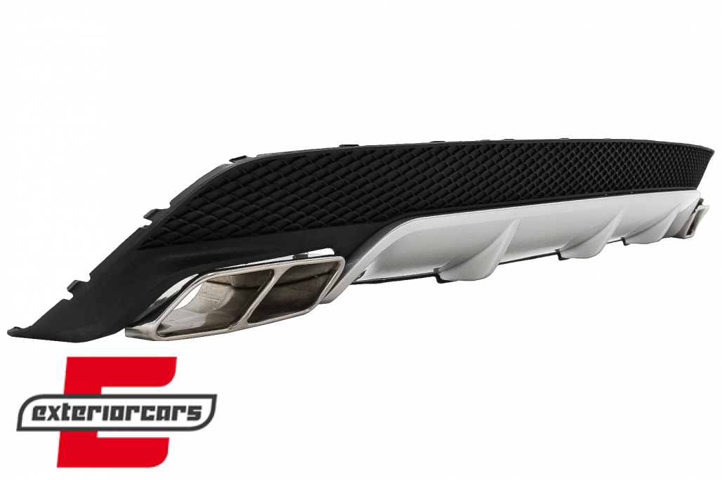 Difuzor zraka & nastavci auspuha AMG dizajn (crna/srebrna) / Mercedes CLA W117 (2013-2018) - Slika 4