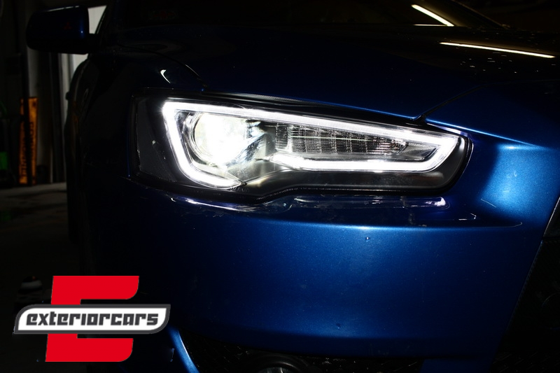 Prednja svjetla LED DRL SEQ žmigavci (crna) / Mitsubishi Lancer 8 (2007-2017) - Slika 13