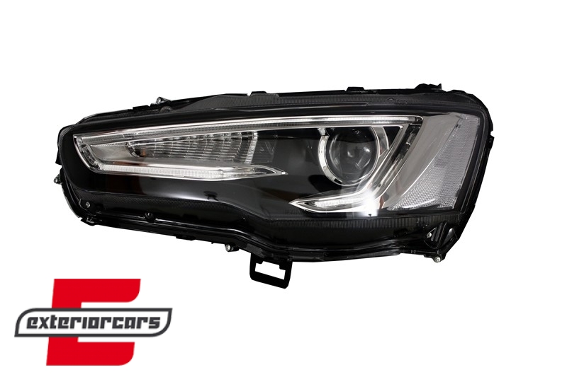 Prednja svjetla LED DRL SEQ žmigavci (crna) / Mitsubishi Lancer 8 (2007-2017) - Slika 4