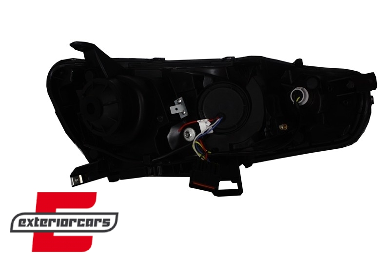 Prednja svjetla LED DRL SEQ žmigavci (crna) / Mitsubishi Lancer 8 (2007-2017) - Slika 7