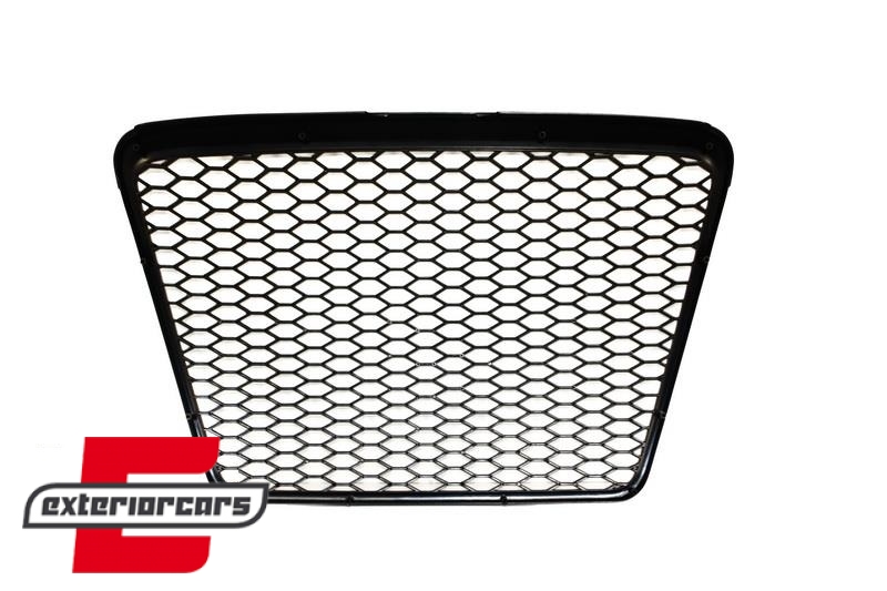 Prednja maska RS6 dizajn (mat crna) / Audi A6 4F 4F2 C6 (2004-2011) - Slika 3