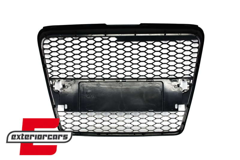 Prednja maska RS6 dizajn (mat crna) / Audi A6 4F 4F2 C6 (2004-2011) - Slika 4