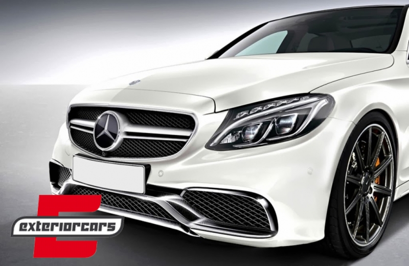 Prednja maska C63 AMG dizajn (srebrna) / Mercedes C-klasa W205 S205 A205 C205 (2014-2018) - Slika 5