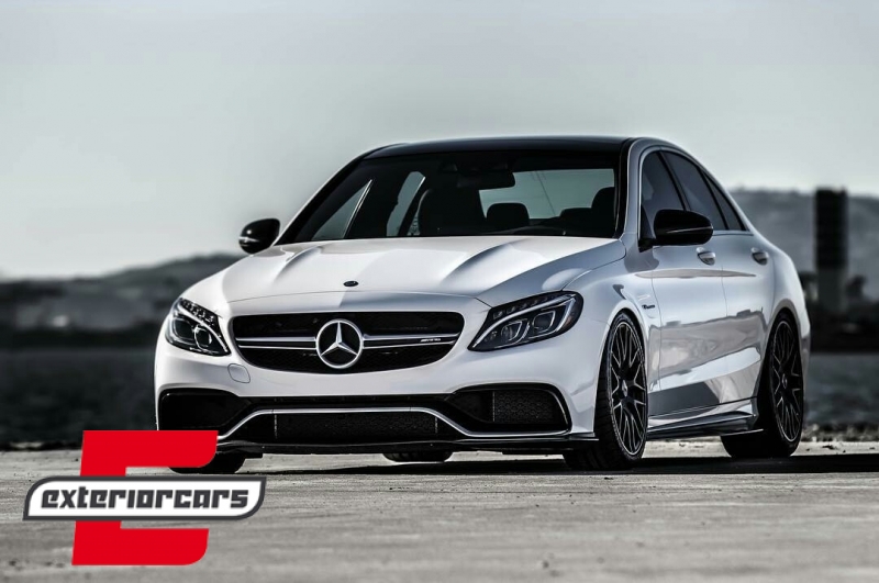 Prednja maska C63 AMG dizajn (srebrna) / Mercedes C-klasa W205 S205 A205 C205 (2014-2018) - Slika 6