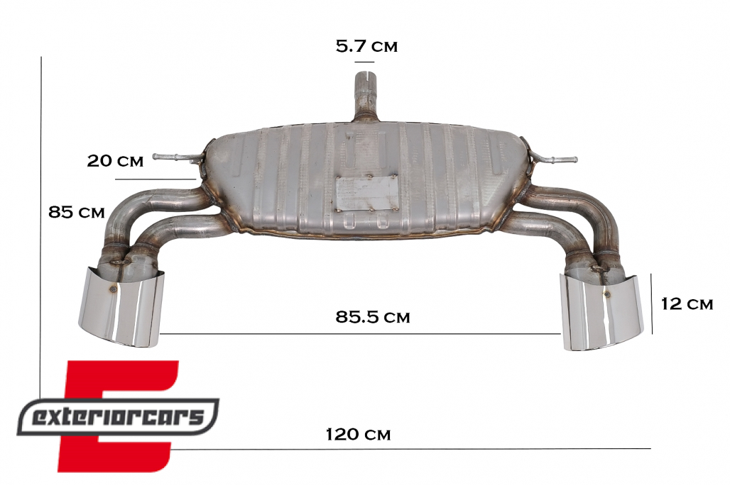 Ispušni sustav RS3 dizajn (chrome) / Audi A3 8V Hatchback Sportback Coupe (2012-2019) - Slika 4
