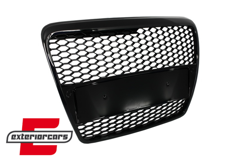 Prednja maska RS6 dizajn (piano crna) / Audi A6 4F 4F2 C6 (2004-2011) - Slika 2