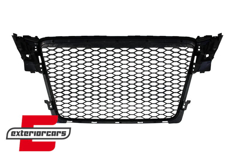 Prednja maska RS4 dizajn (piano crna) / Audi A4 S4 B8 (2007-2011) - Slika 4