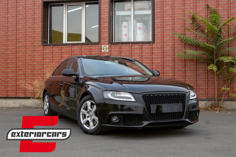Prednja maska RS4 dizajn (mat crna) / Audi A4 S4 B8 (2007-2011) - Slika 7
