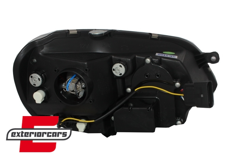 Prednja svjetla LED DayLine (crna) / Volkswagen Polo 9N3 (04.2005-2009) - Slika 4