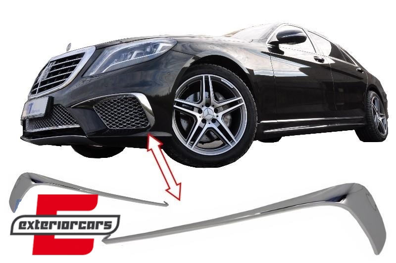 Prednji splitteri S65 AMG dizajn (chrome) / Mercedes S-klasa W222 (2013-06.2017) - Slika 7