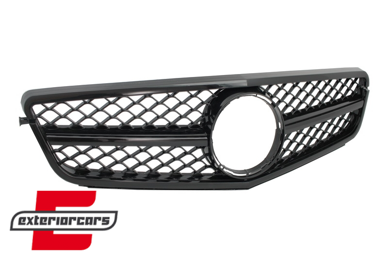 Prednja maska C63 AMG dizajn (piano crna) / Mercedes C-klasa C204 S204 W204 (2007-2014) - Slika 2