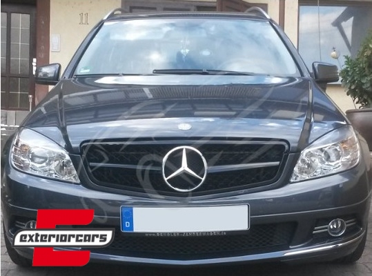 Prednja maska C63 AMG dizajn (piano crna) / Mercedes C-klasa C204 S204 W204 (2007-2014) - Slika 5