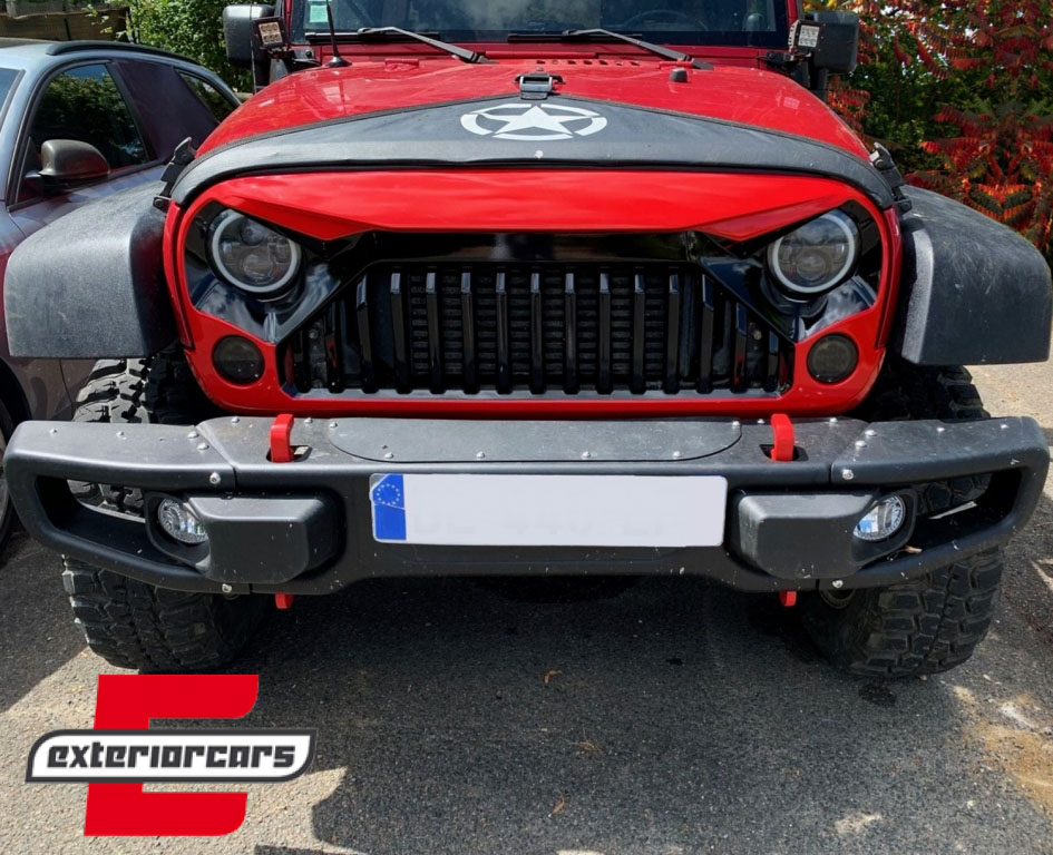 CREE LED prednji farovi Angel Eye (crna) / Jeep Wrangler JK TJ LJ Land ROVER Defender Mercedes W463 - Slika 8