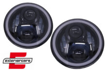CREE LED prednji farovi Angel Eye (crna) / Jeep Wrangler JK TJ LJ Land ROVER Defender Mercedes W463