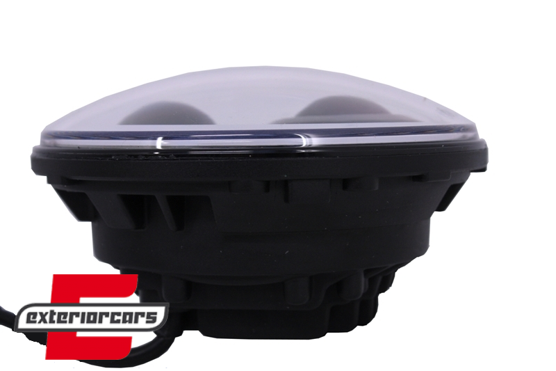 CREE LED prednji farovi Angel Eye (crna) / Jeep Wrangler JK TJ LJ Land ROVER Defender Mercedes W463 - Slika 4