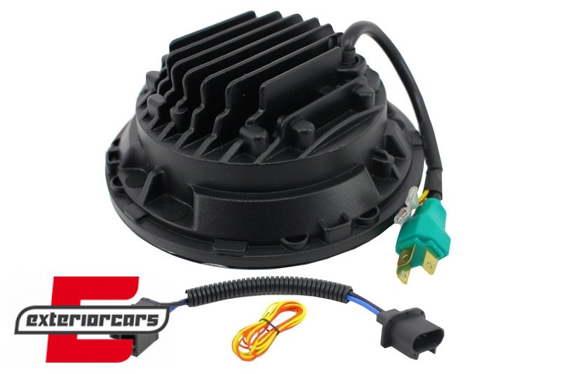 CREE LED prednji farovi Angel Eye (crna) / Jeep Wrangler JK TJ LJ Land ROVER Defender Mercedes W463 - Slika 5