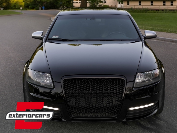 Prednja maska RS6 dizajn (piano crna) / Audi A6 4F 4F2 C6 (2004-2011) - Slika 6