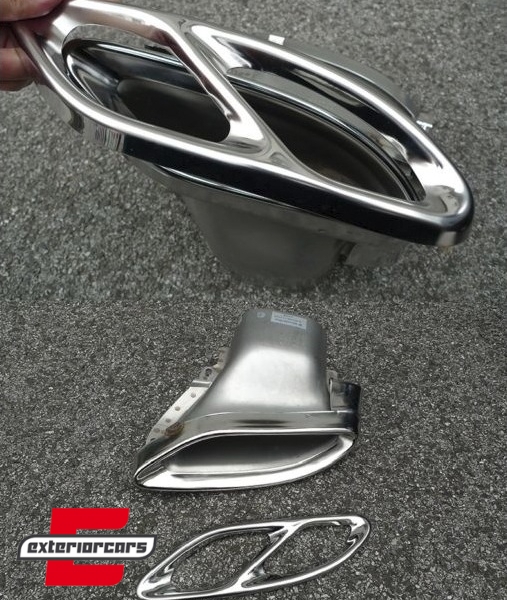 Nastavci auspuha - poklopci AMG Sport dizajn (chrome) / Mercedes C-klasa W205 S65 E65 GLE W166 X166 GLC W253 - Slika 5