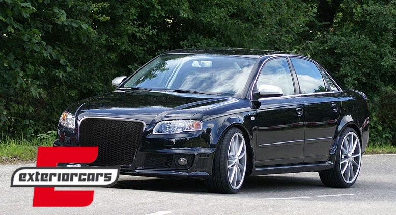 Prednja maska RS4 dizajn (piano crna) / Audi A4 B7 (2004-2008) - Slika 6