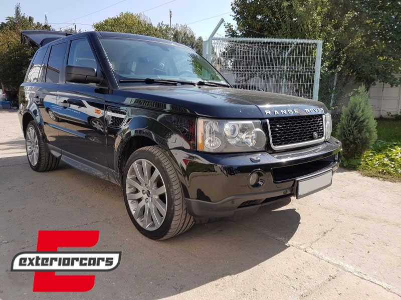 Prednja maska & bočni otvori Autobiography dizajn (piano crna/srebrna) / Land Rover Range Rover Sport (2005-2008) - Slika 11