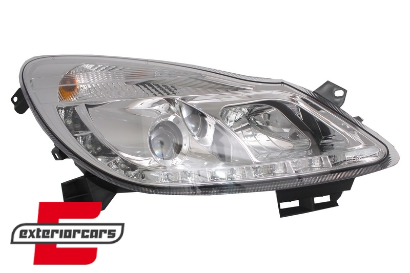 Prednja svjetla LED DayLight (chrome) / Opel Corsa D (2006-2011) - Slika 2