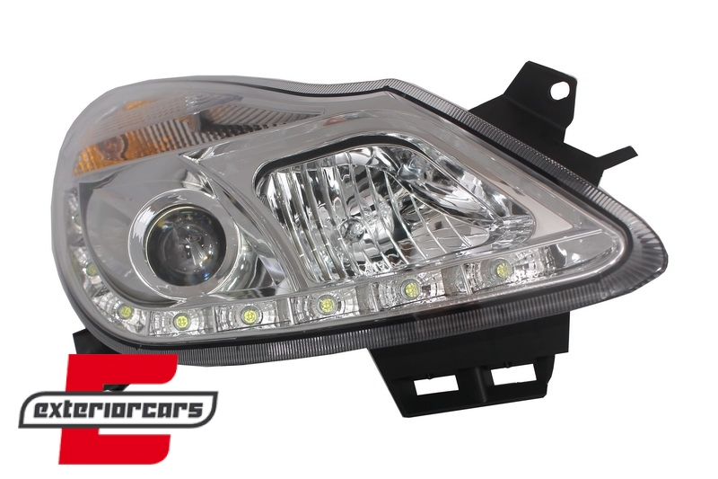 Prednja svjetla LED DayLight (chrome) / Opel Corsa D (2006-2011) - Slika 3