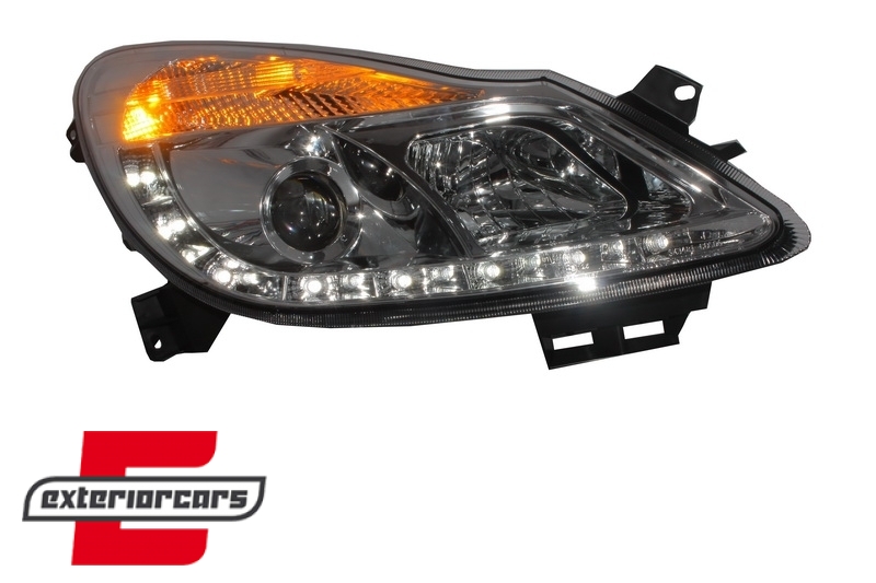 Prednja svjetla LED DayLight (chrome) / Opel Corsa D (2006-2011) - Slika 4