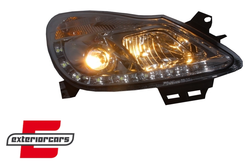 Prednja svjetla LED DayLight (chrome) / Opel Corsa D (2006-2011) - Slika 6