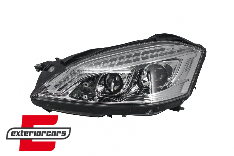 Prednja svjetla LED DRL W222 look (chrome) / Mercedes S-klasa W221 (2005-2009) - Slika 4