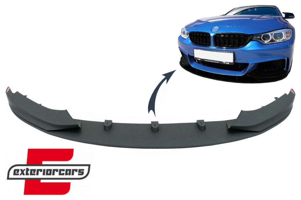 Prednji splitter M-Performance dizajn (mat crna) / BMW serije 4 F32 F33 F36 Coupe Cabrio Gran Coupe (2013-2019)