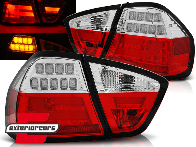 LED stražnja svjetla LedBar (crvena/kristal) / BMW serije 3 E90 limuzina (2005-2008)