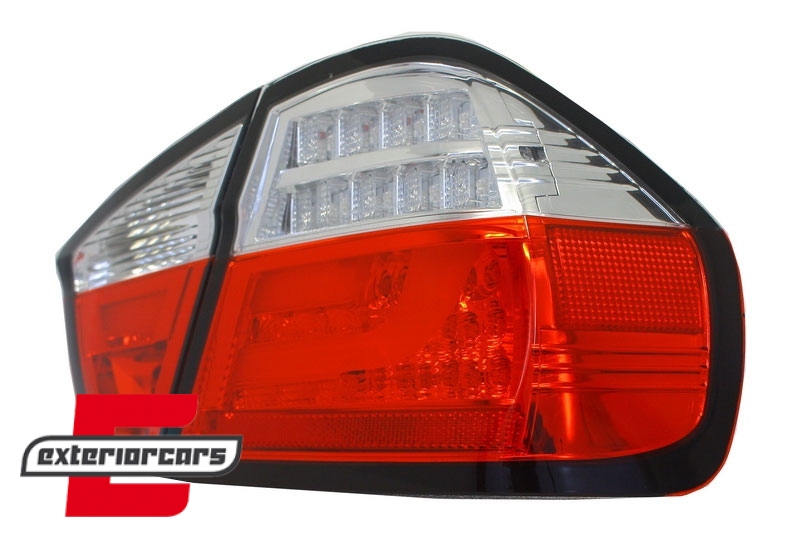 LED stražnja svjetla LedBar (crvena/kristal) / BMW serije 3 E90 limuzina (2005-2008) - Slika 3