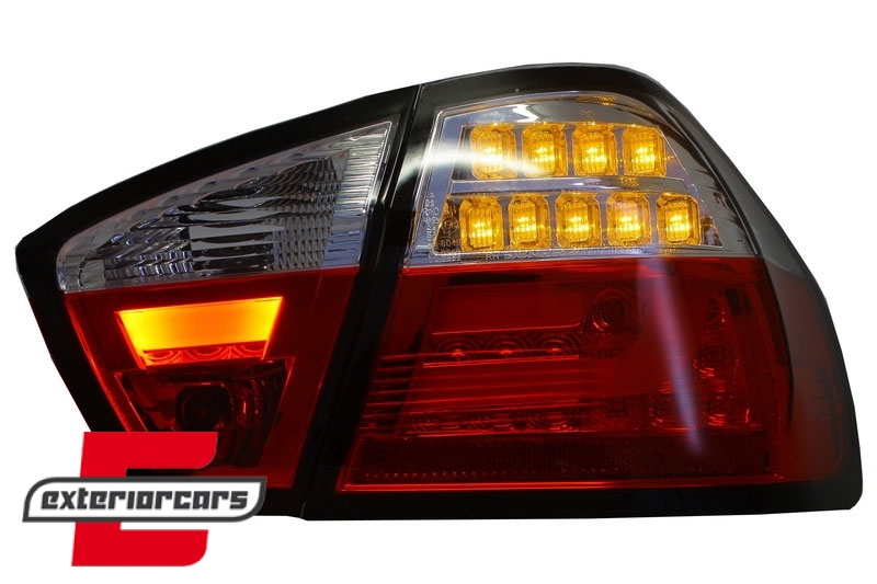LED stražnja svjetla LedBar (crvena/kristal) / BMW serije 3 E90 limuzina (2005-2008) - Slika 6