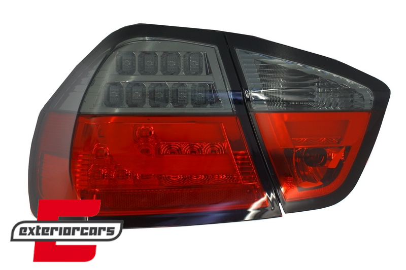 LED stražnja svjetla LedBar (crvena/smoke) / BMW serije 3 E90 limuzina (2005-2008) - Slika 2