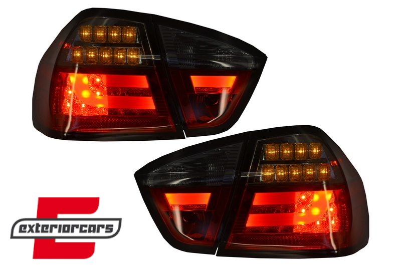 LED stražnja svjetla LedBar (crvena/smoke) / BMW serije 3 E90 limuzina (2005-2008) - Slika 4